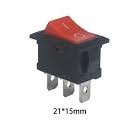 Mini Rocker Switch ON-OFF 6A/250VAC KCD1-104 3Pin 